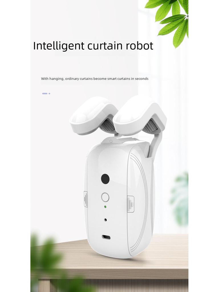 Tuya Bluetooth Trådløs Smart Gardinkontroller - Stemme- og Fjernstyrt, Ingen Kabling Nødvendig.