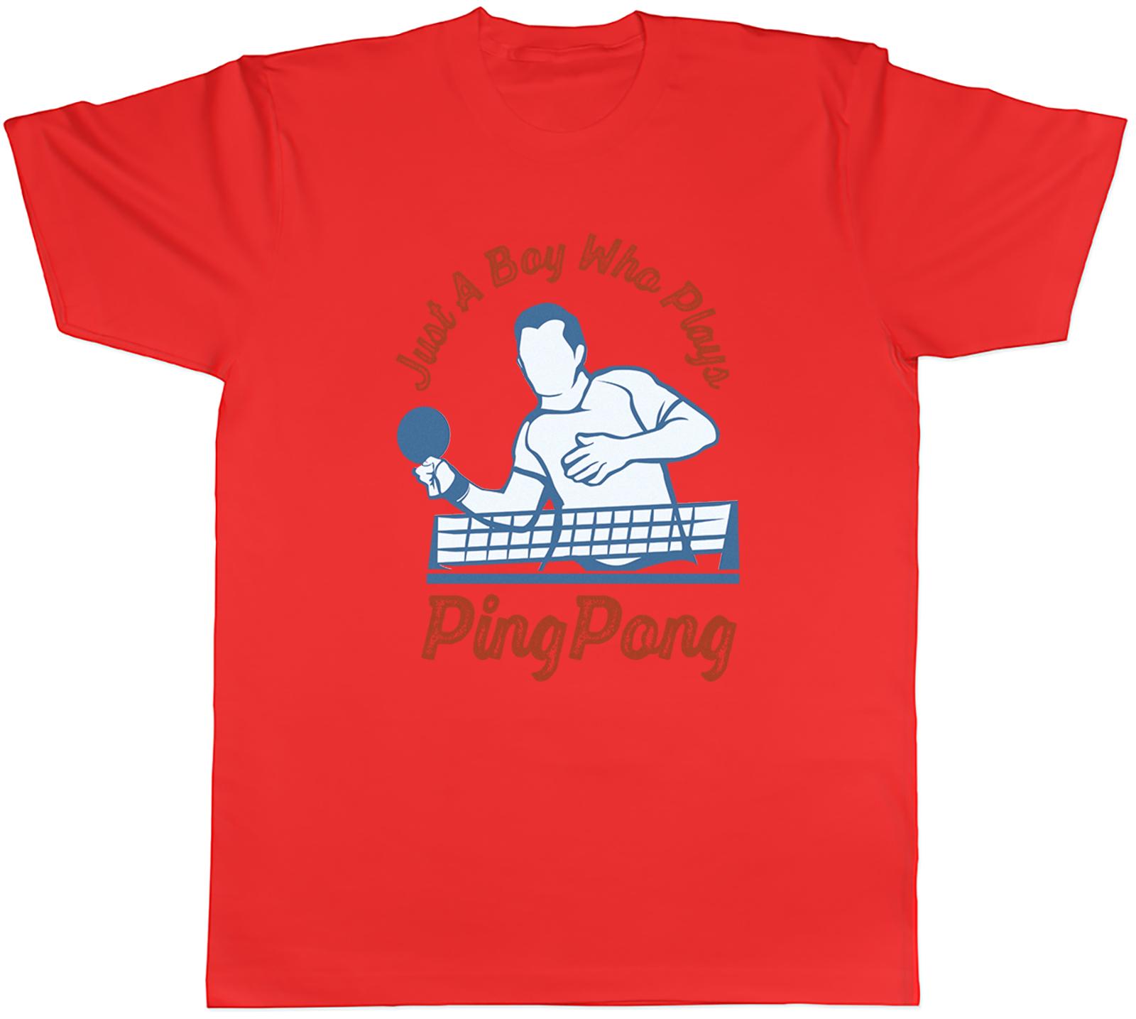 Boy who Loves to Play Ping Pong Unisexs TShirt Funny Table Tennis Tee Gift S