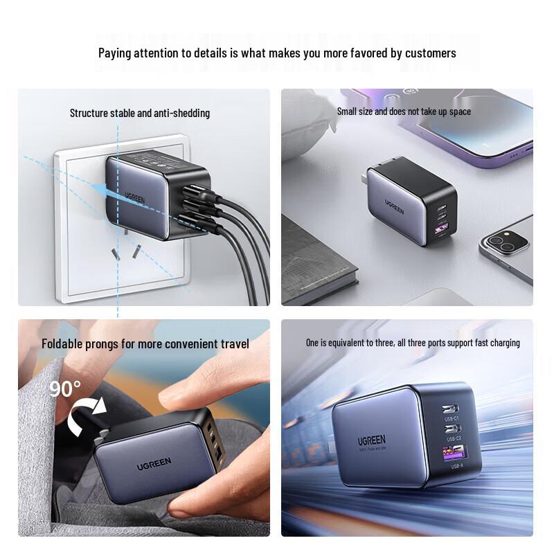 UGREEN 65W GaN Multi-Port USB-C Laptop Charger Set