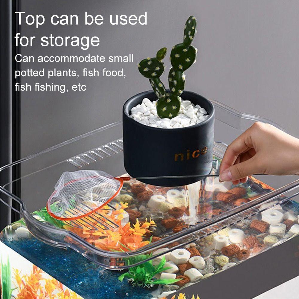 High Quality Transparent Fish Tank Plastic Square Fish Breeding Box With Lid Aquarium Betta Tank