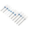 10pcs Nail Drill Bits Set Home Salon Novice Ceramic Cuticle Remover Bits with 20 Hole Storage Box