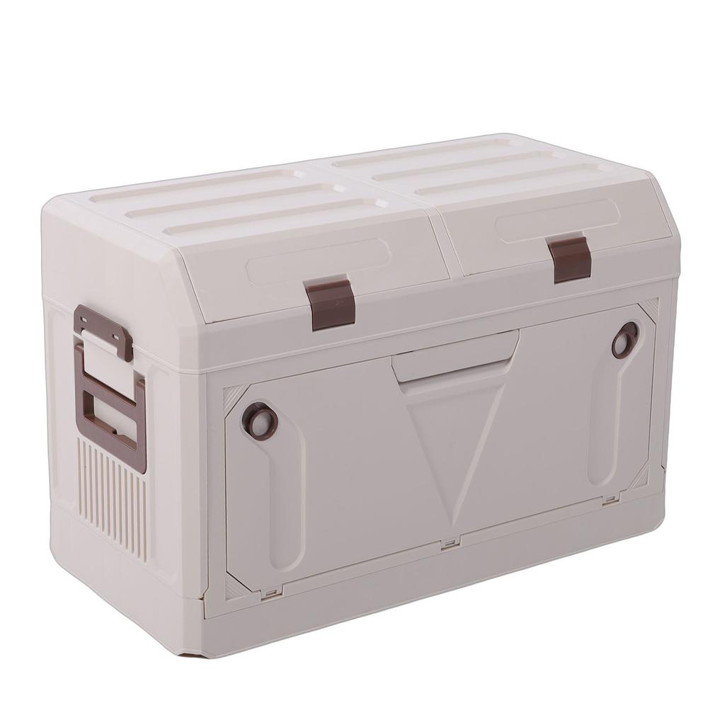 Outdoor Storage Box 2 Tier Large Capacity Foldable Stackable Water Proof Dust Proof Camping Storage Bin for Picnic