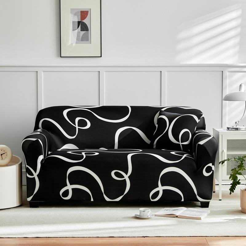 Anti Slip and Dust Proof Fabric Sofa Cover Cloth Ins Wind Elastic Sofa Cover Sofa Towel All Inclusive for All Seasons