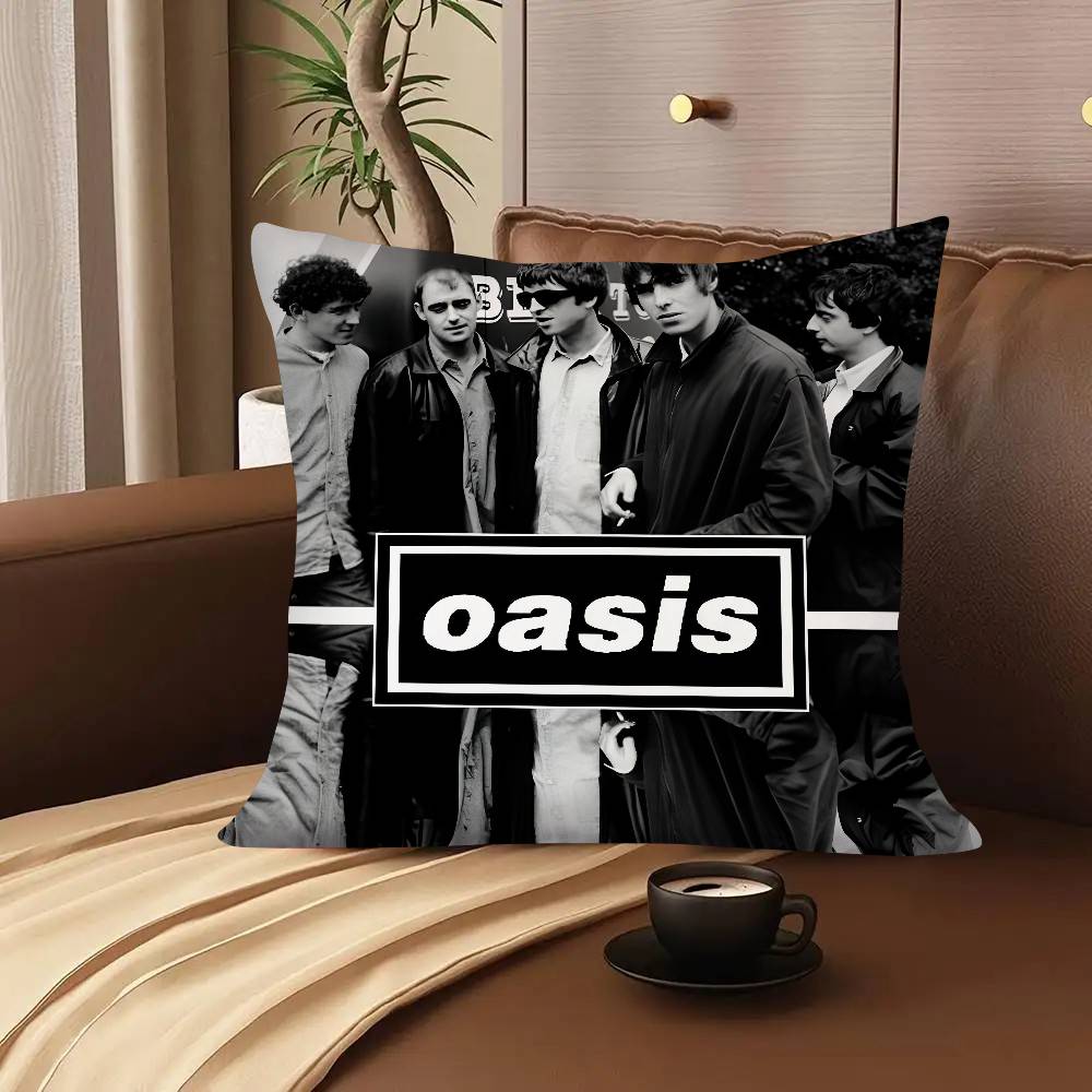 Funda de Almohada Banda Oasis Cuadrada Dormitorio Sofá Comodidad de Ocio Cojín Coche Sala de Estar Decoración del Hogar