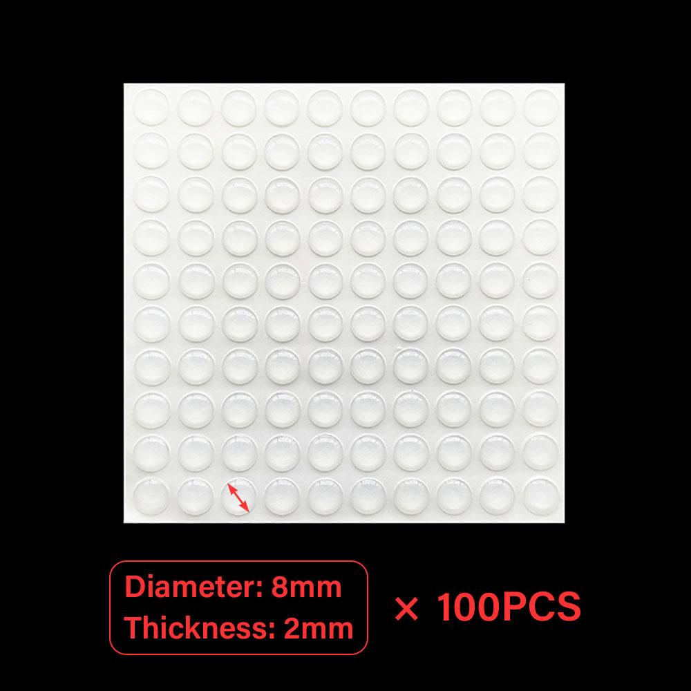 SW 100PCS Self Adhesive Anti-collision Silicone Particles Door Stopper Damper Buffer Furniture Pads Cushion Mute Protective Pad