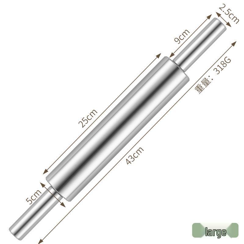 Stainless Steel Seamless Rolling Pin for Baking, Dumplings, and Noodles