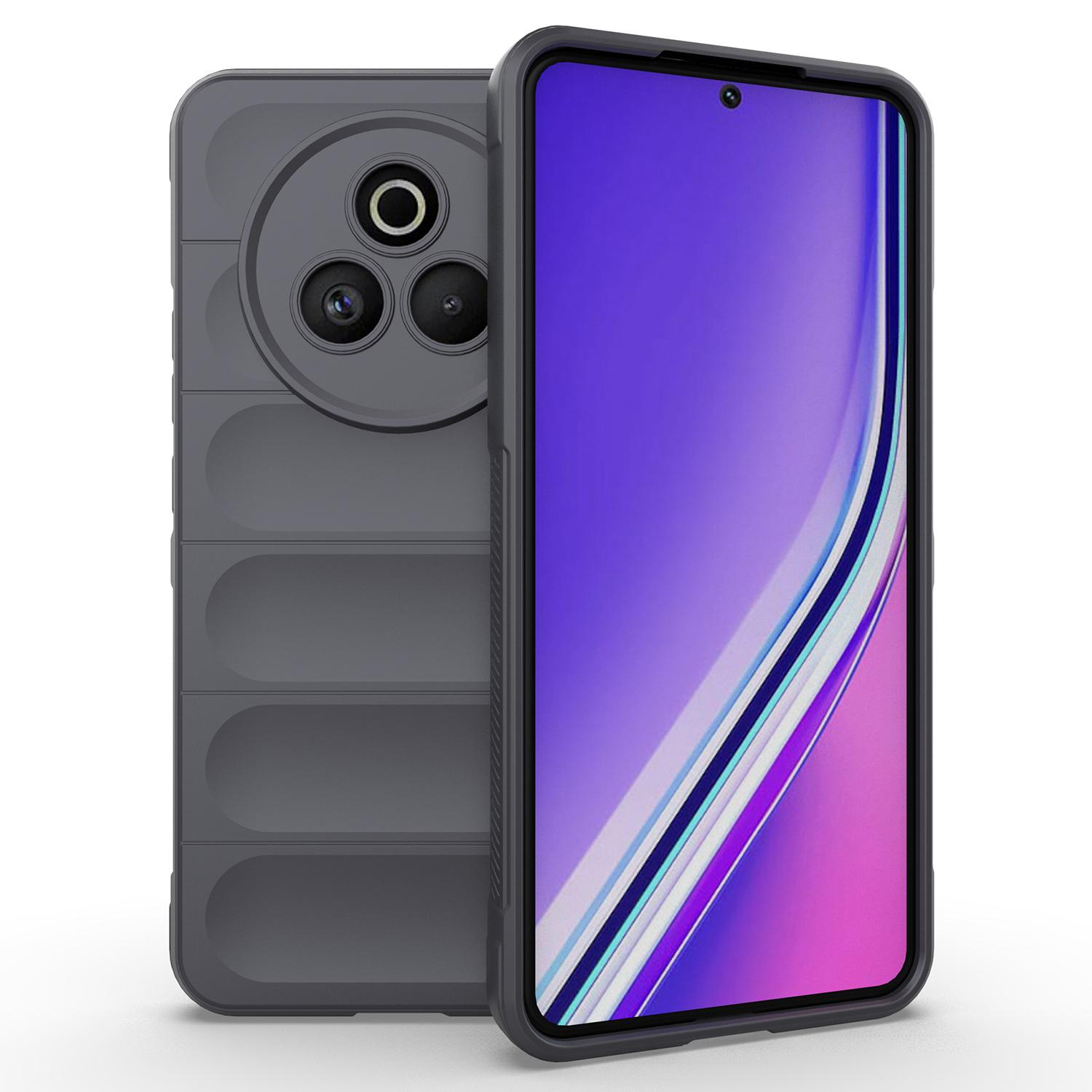 

For Realme P3 Pro 5G Case Anti-Drop Soft TPU Rugged Phone Back Cover Dark Grey