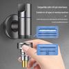 Gunmetal Ultra-Short All-Copper Automatic Shut-off Valve: 2-Way Washing Machine Faucet, Universal 4/6-Point Angle Valve