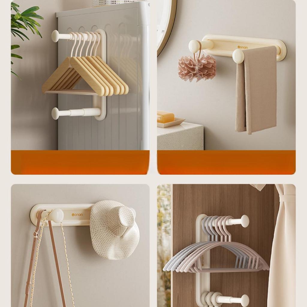 Hanger Storage Non-perforated Household Wall-mounted Retractable Storage Rack Wall Hanger Storage Rack