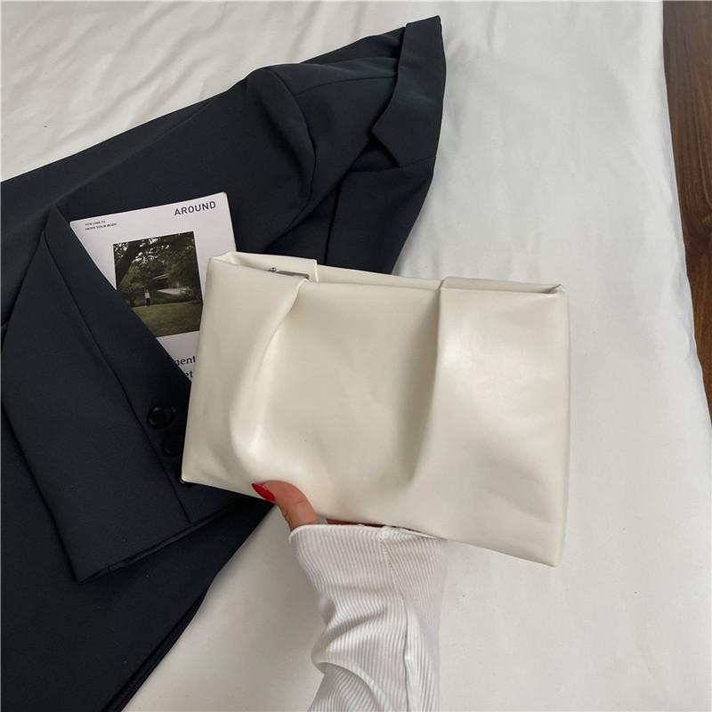 Modna wieczorowa mała torebka damska nowa mała kwadratowa torebka z plisowaną fakturą prosta i słodka torebka kopertówka do pracy