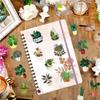 50Pcs/Set Green Potted Plants PET Stickers Waterproof DIY Fashion Doodle Decals Stickers