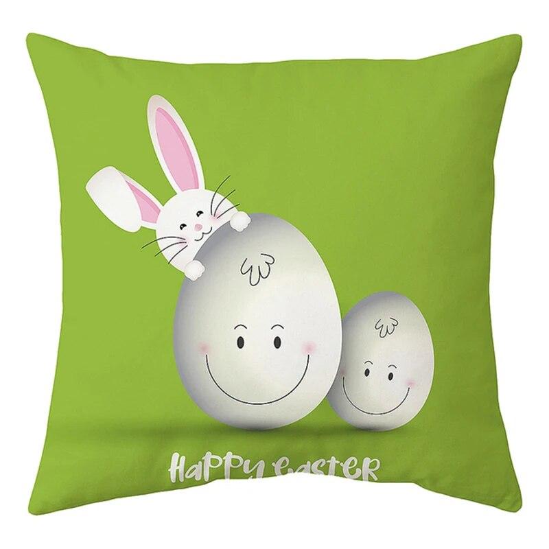Happy Easter Decoration For Home  Rabbit Eggs Pillowcase Bunny   Supplies Party Favor Gifts 45*45cm