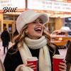 Warm Plush Hat for Women Faux Mink Baseball Cap Winter with Brim Accessory Soft Thickened Peaked Cap Autumn And Cold Weather Stylish Brimmed Outdoor