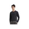 Anta Plain Logo Brand Print Round Neck T-Shirt Men tops Black 152245401-3