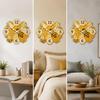 Honeycomb Floral Wall Clock Decorative Bee Motif Nature-Inspired