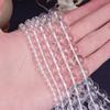 Clear Quartz Round Beads, 4-12mm Natural Stone, 15” Strand for DIY Charm Bracelet Making