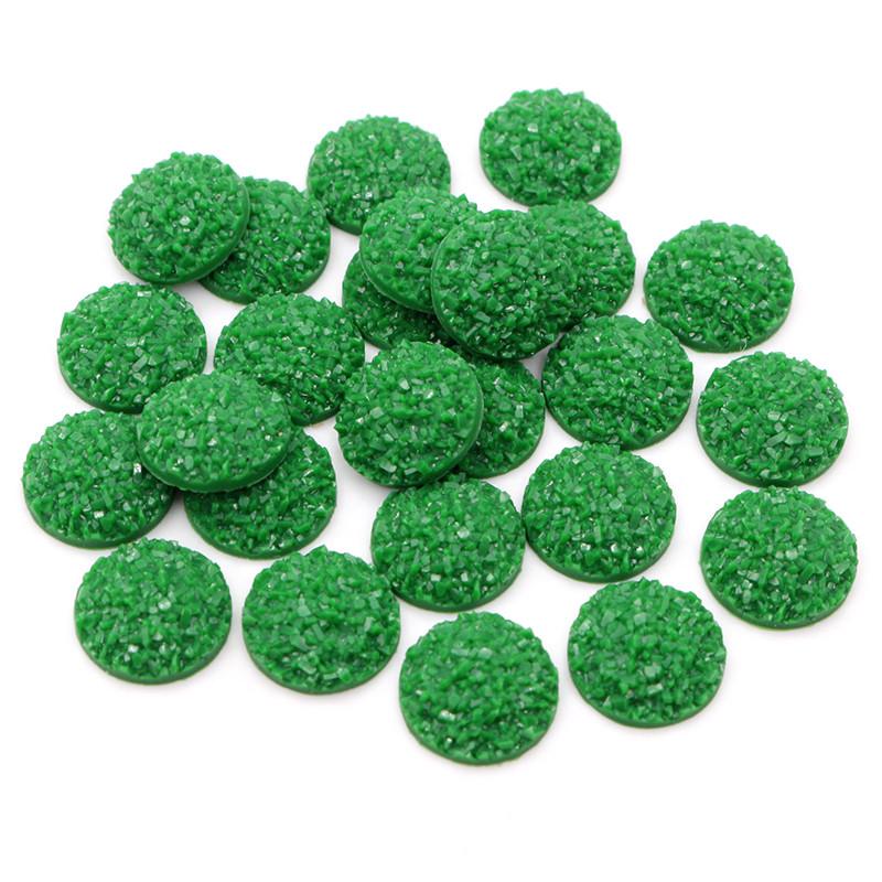 Natural Ore Druzy 8mm 10mm 12mm 40pcs Multi-Color Flat Back Resin Cabochons Dome For Bracelet Earrings DIY Jewelry Findings