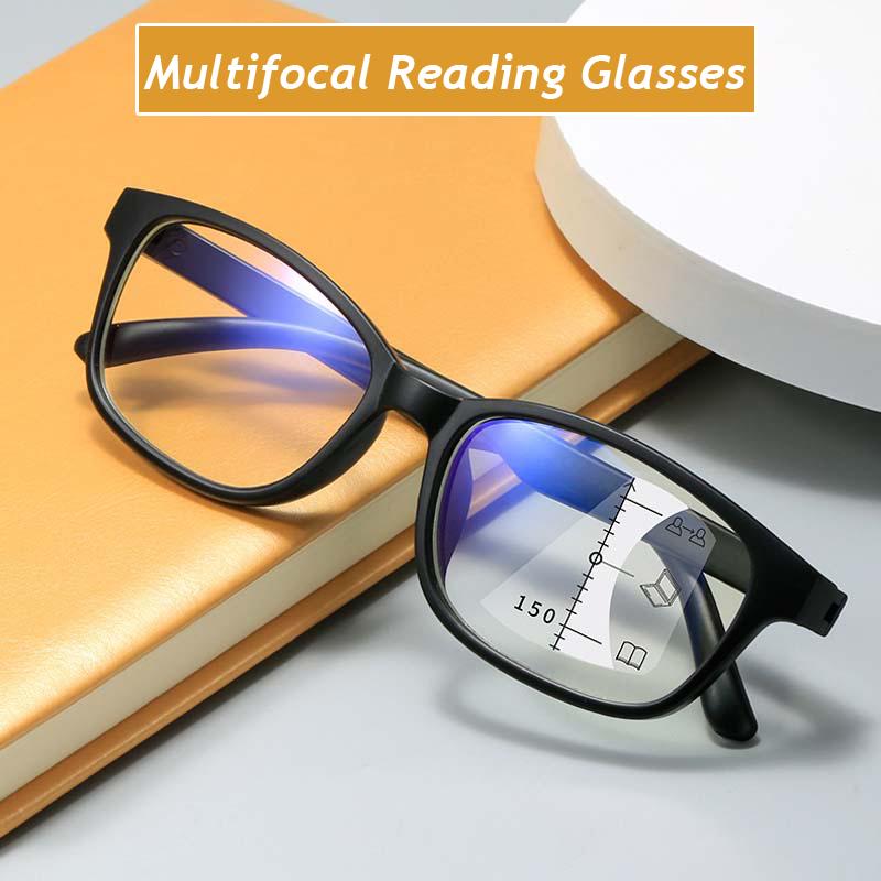 

Anti Blue Ray Multifocal Reading Glasses Women Men Classic Progressive Presbyopic Glasses Finished Optical Far Sight Eyeglasses