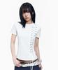 AAKAM Eyelet Corset Half Top (White)