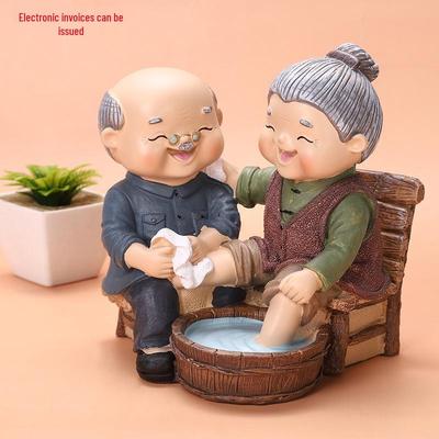 Hand-in-Hand Älteres Paar Figur: Romantische Heimdeko, Hochzeits- oder Valentinstagsgeschenk