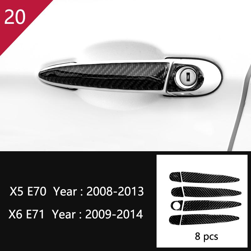 AAACH1 For BMW X5 X6 E70 E71 Accessories Car Interior Air Conditioning CD Console Panel Cover Decoration Trim Carbon Fiber Car Styling