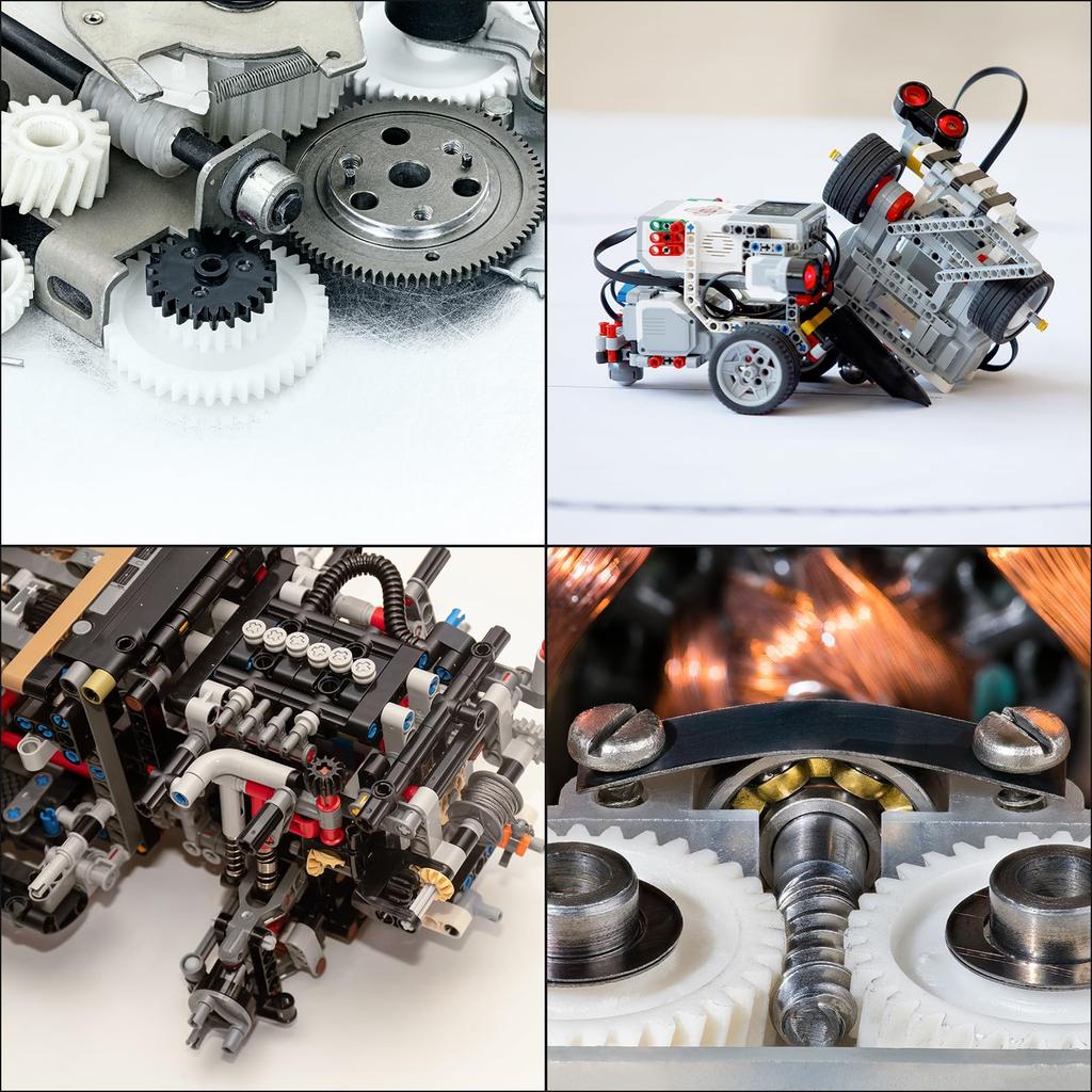 Uxcell 60 Adet Plastik Dişli, 24 Dişli Plastik Çift Dişli, Model 24102BA, RC Araba Modelleri için Redüksiyon Dişlileri, Kendin Yap Robotlar, Beyaz, Modül 0.5