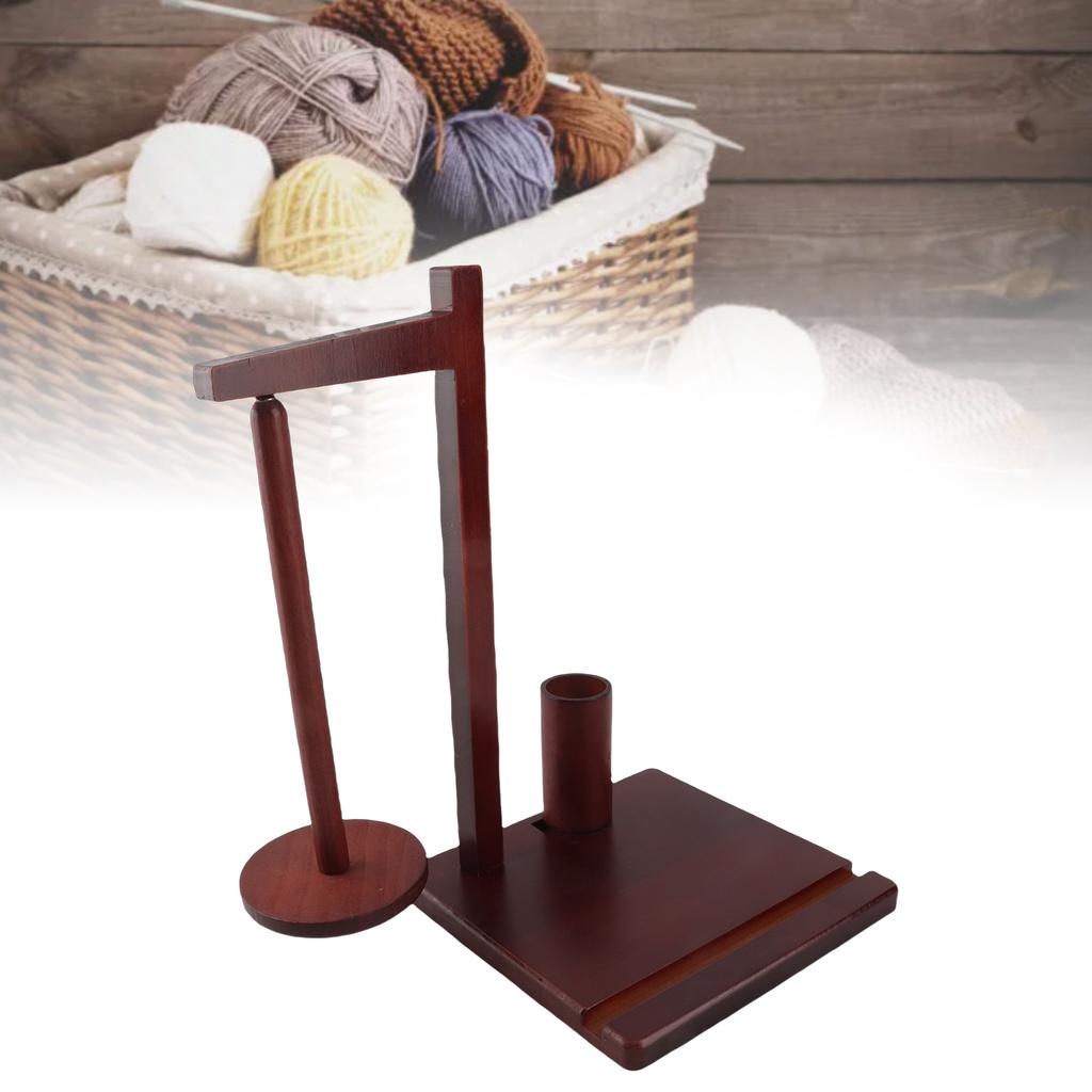 Crochet Yarn Holder   Wood Rotating Yarn   Holder   with Phone Stand for Home