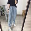 Women's Light Blue High-Waisted Tencel Denim Jeans, Loose Straight Leg, Petite & Plus Sizes, Summer Thin Style