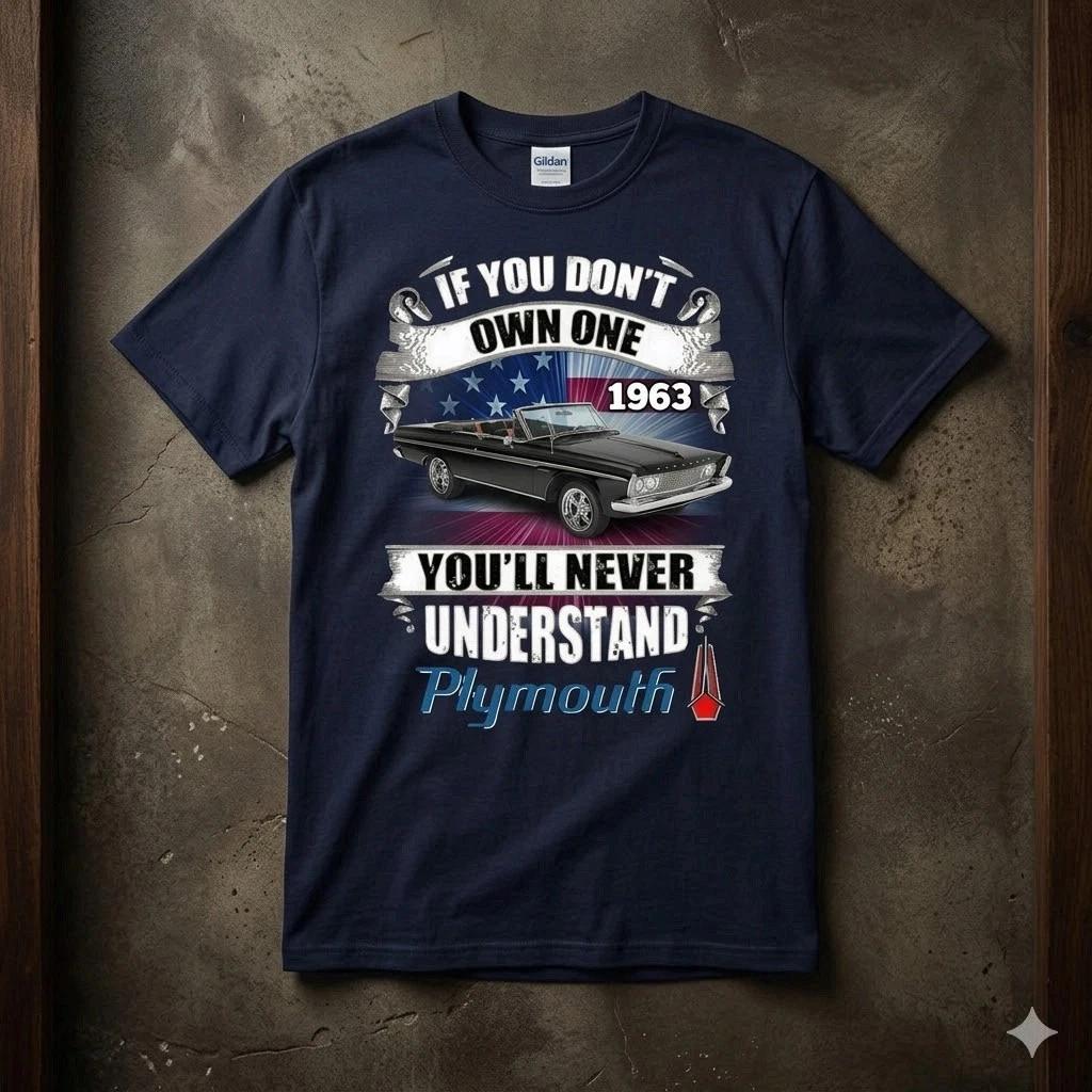 1965 Plymouth American Classic Shirt Vintage Car Gift Tee M
