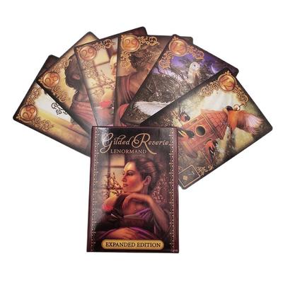 Jeu de Tarot Lenormand Reverie Ensemble de 47 Cartes Divination du Destin Jeu de Cartes Tarot Version Complète Anglaise Jeux de Société Avec Guide en Ligne
