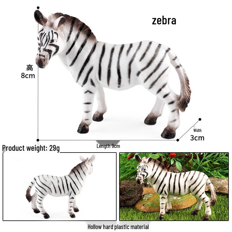 Wild Animal Model: Crocodile, Elephant, Yak, Antelope, Rhinoceros Plastic Toy Ornaments
