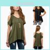 Chic Polyester Blend Round Neck Off-shoulder Batwing Sleeve T-shirt For Nightclub
