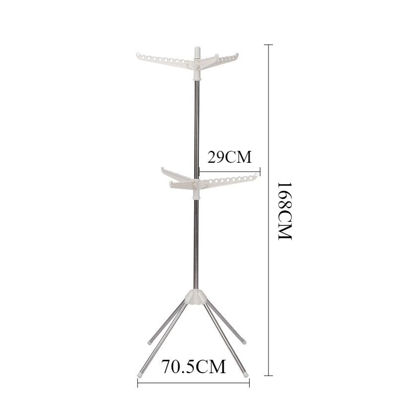 

Retractable Drying Rack with Clip Folding Portable Space Saving Clothes Horse Floor Balcony Clothes Hanger Home Storage Rack