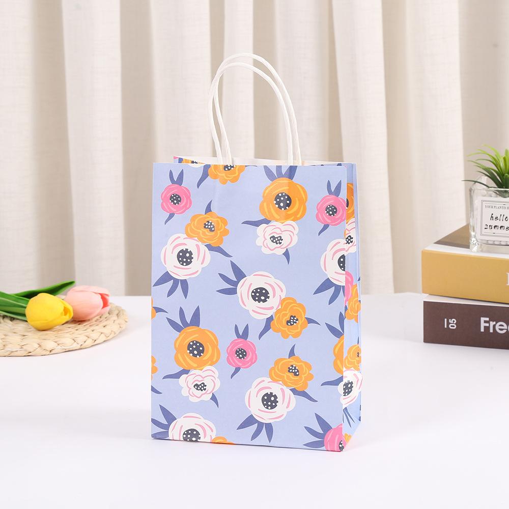 StoBag, Floral Flower Gift Tote Bags, Reusable Paper, for wedding, party, birthday supplies, Baby Shower, 12/30pcs