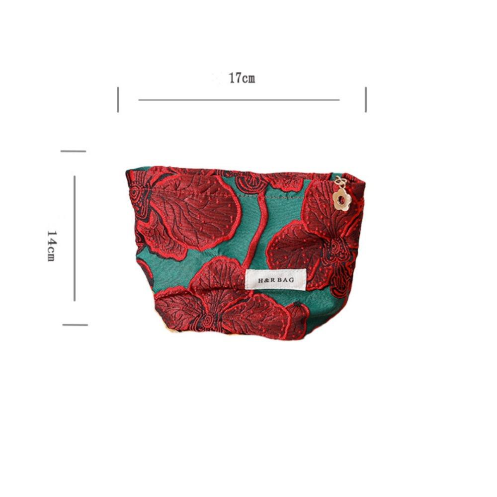 

Портативная косметичка в стиле ретро, китайская красная сумка для хранения гигиенических салфеток, новый органайзер для косметики S