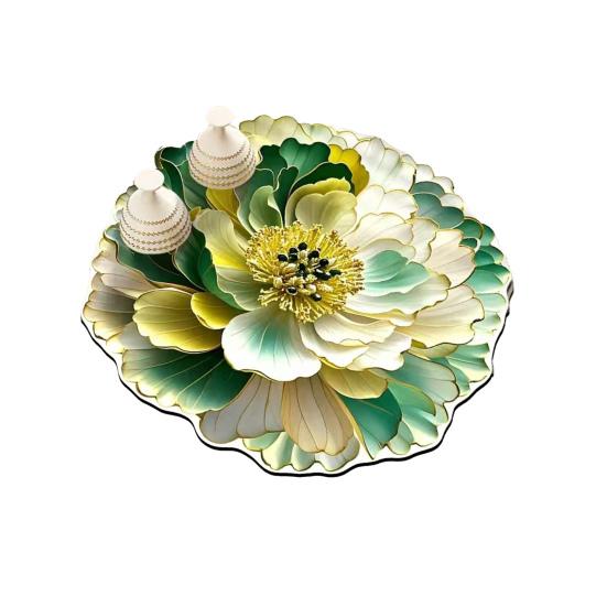 

3D Flower Diatom Mud Soft Mat Absorbent Bar Counter Pad for Cups Kitchen Sink Quick-drying Wash Basin Tray Decorative Diatomite Coaster 30*30cm C