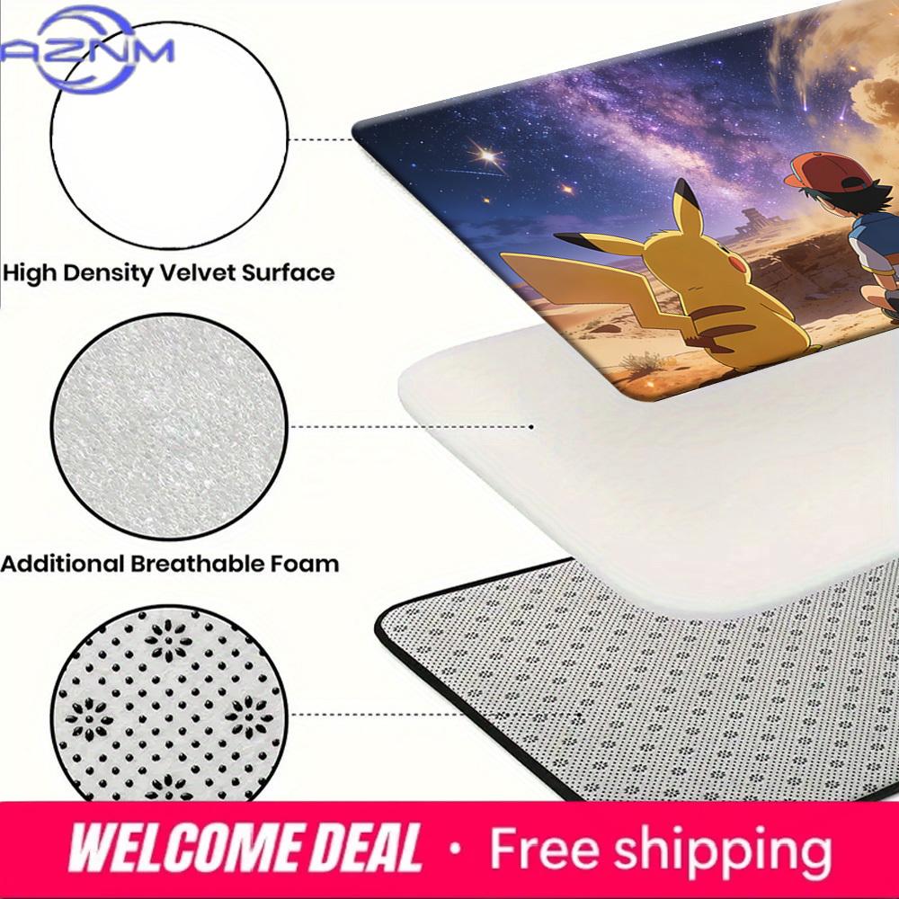Pokemon Ash & Pikachu Desert Starry Sky Print Non-Slip Doormat Soft Floor Mat