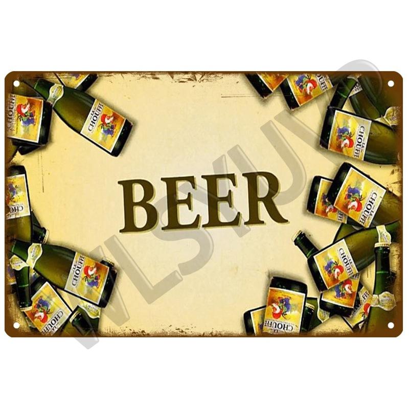 Hertog Jan Retro La Chouffe Metallskilt Blikkskilt Whisky Belgia Øl Plakett Metall Veggdekor Vintage Dekor Plakater Skilt Man Cave