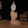 Handmade Sitting Buddha Statue Transparent Mini Buddhism Ornament Resin Buddha Figurines  Home