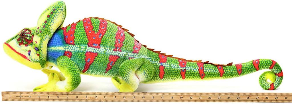 VIAHART [Tiger Tale Toys] Realistic Chameleon Plush Toy 31 Inches (79 Cm) Pet Reptile Crested Chameleon [Official Japanese Product]