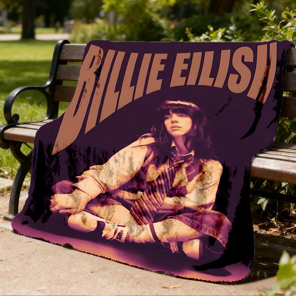 1 pezzo Billie Eilish Coperta Morbida da Esterno Ultra Morbida, Calda, Versatile e Facile da Curare per Campeggio, e