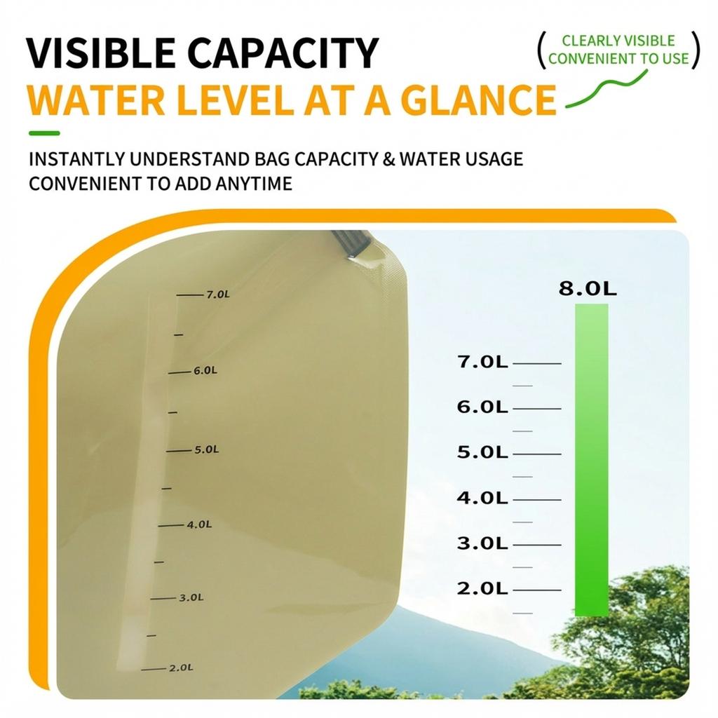 Food Grade Foldable Water Bag Portable Camping Storage Container For Outdoor Travel Car Emergency Use