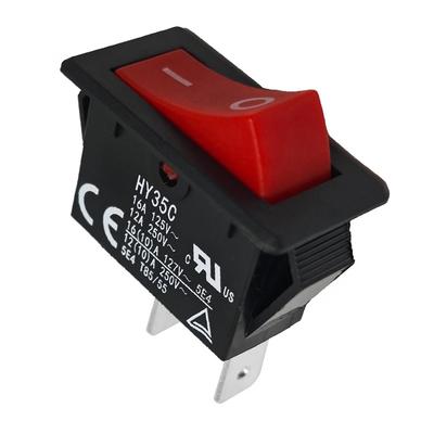A55F-HY35C Push Button Switch (Pack Of 2) - On-Off 2-Pin AC 125/250V 16/12A Rocker Switch For Industrial Electric