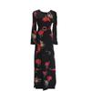 Printed Midi Waist Four Color Temperament Commuters Four Side Stretch Printed Unpadded Long Dress Dresses