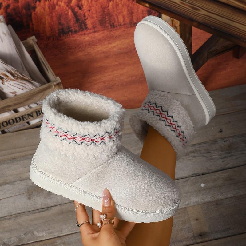 2025 Winter Fleece-Lined Thermal Snow Boots New Arrival Oversized Cuffed Casual Thickened Short Boots