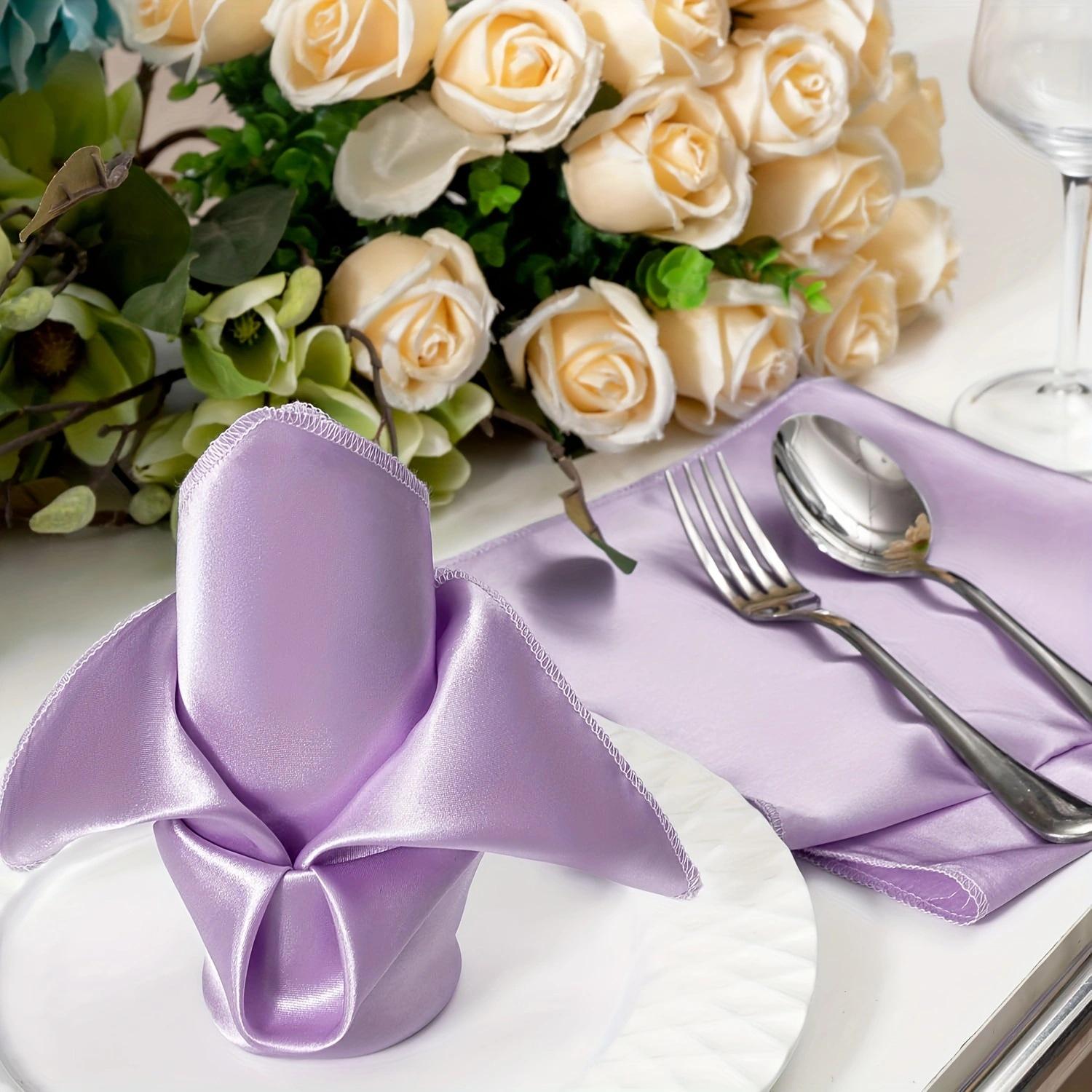 

Роскошная салфетка из сатинового полиэстера для свадеб и праздничного оформления стола 30x30cm (1 PC)