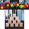 Colorful Wooden Cube Building Blocks Educational Toys For Childrens Geometry Learning