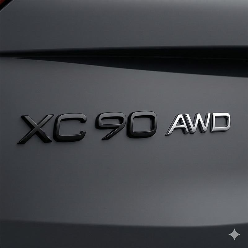 3D ABS Rear Trunk Letters Emblem For XC90 XC60 XC40 S90 S60 S40 AWD Car Styling Badge Chrome Black Sticker Accessories