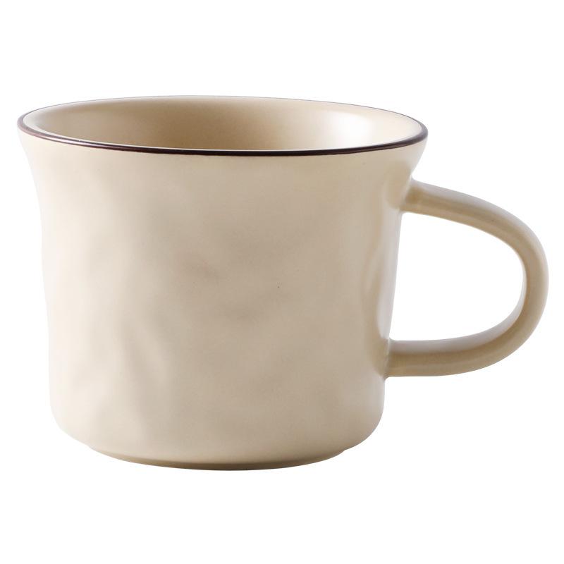 Nordischer handgeformter Keramikbecher Haushaltskeramiktasse Kaffeetasse Frühstückstasse Teetasse Büro Trinkbecher