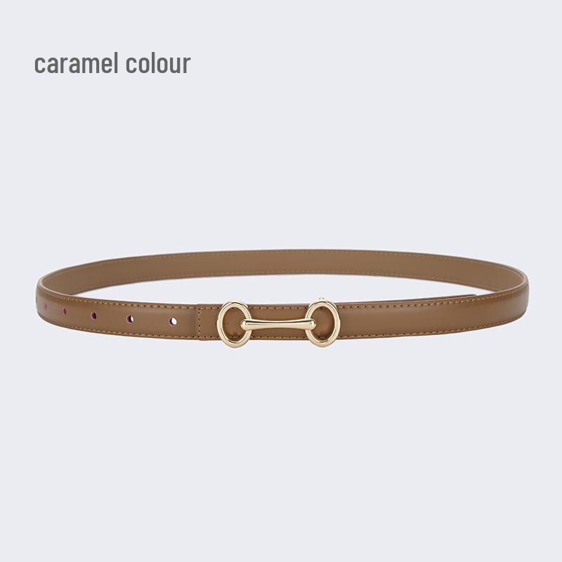

Жіночий простий модний ремінь з натуральної шкіри - Універсальний для джинсів, штанів та суконь 105 cm